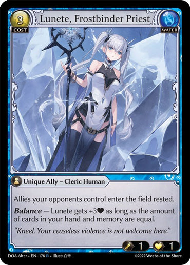 Lunete, Frostbinder Priest (178) [Dawn of Ashes: Alter Edition]